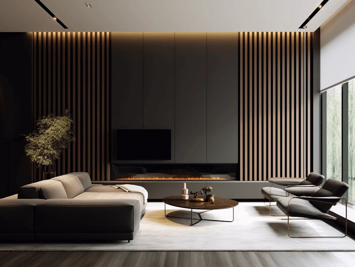 Lamela ścienna L0204T w kolorze ciemny dąb, wym. 200 x 1.2 x 12.1 cm, z PolyForce