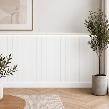 Boazeria ścienna LED - długość 200 cm, wysokość 114 cm - zestaw listew MDF
