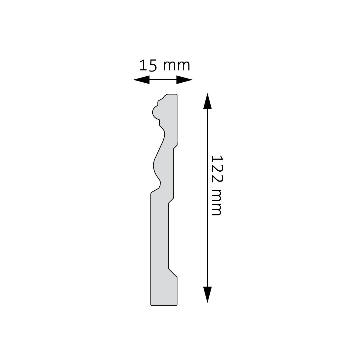 Listwa przypodłogowa, cokół Creativa LPC-09 244cm