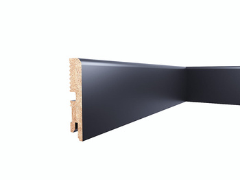 Listwa przypodłogowa MDF lakierowana czarna RAL 9005 - FOGE LB1 - 8cm