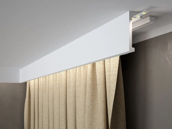 Maskownica karnisza QL026T biała wym. 200 x 4.1 x 10 cm, z PolyForce