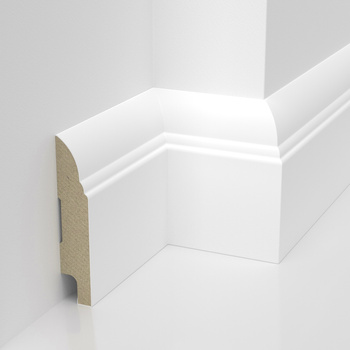 Listwa przypodłogowa MDF lakierowana biała z wodoodporną powłoką BELLA 8cm