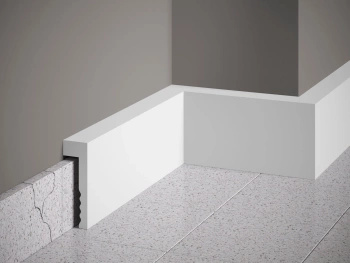 Listwa przypodłogowa Premium MD006P biała wym. 200 x 2.3 x 10.1 cm, z PolyForce