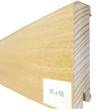  Drewniana listwa przypodłogowa lakierowana 80/18 (240 cm x 8 cm x 1,8 cm) DĄB EUROPEJSKI