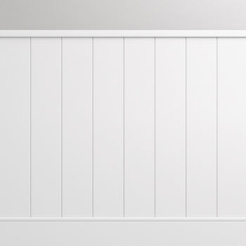 Nowoczesna boazeria ścienna MDF lakierowana – styl angielski - zestaw listew z listwą przypodłogową - długość 225 cm / wysokość 95 cm (model Nova-2 Slim)